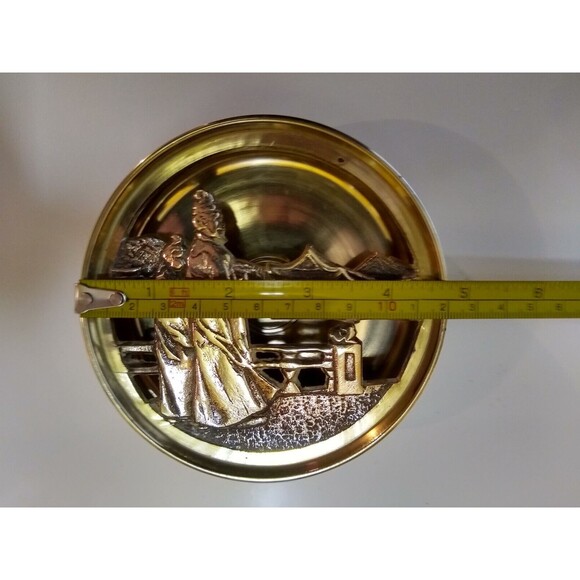 Decorative Korean Brass Ashtray w/ Removable Lid (Made in the Republic of Korea) - Picture 11 of 11